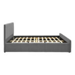 Single bed Doulia anthracite velvet 100x200cm - Слика 3