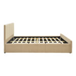 Single bed Doulia beige velvet 100x200cm - Слика 3