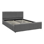 Double bed Doulia anthracite velvet 150x200cm - Слика 3