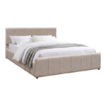 Double bed Doulia beige velvet 150x200cm - Слика 2