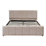 Double bed Doulia beige velvet 150x200cm - Слика 4