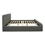 Double bed Myrelia anthracite fabric 160x200cm - Image 3