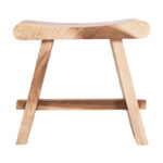 Saddle stool suar wood in natural shade 50x30x50cm - Слика 3