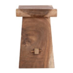 Saddle stool suar wood in natural shade 50x30x50cm - Слика 4