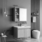 Sinkea cappuccino countertop with sink and mirror - Слика 3