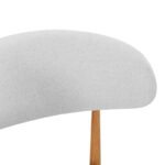 Chair Kaourt grey fabric with metal natural color leg 49x55x80cm - Image 5