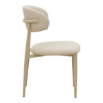 Chair Kaourt beige fabric with metal cream color leg 49x55x80cm - Image 4