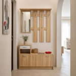 Entrance unit Jentia with mirror sonoma with white MDF 113x100x89cm