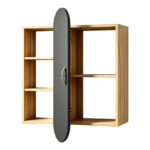 Wall shelf Jonna sonoma with anthracite MDF 60x10x80cm - Слика 2