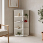 Corner shelf Benzal white MDF 80x30x120cm